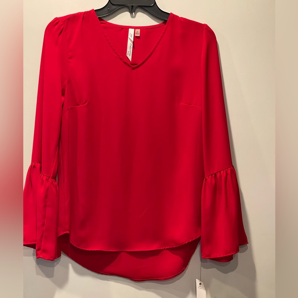NY Collection Red Blouse, NWT